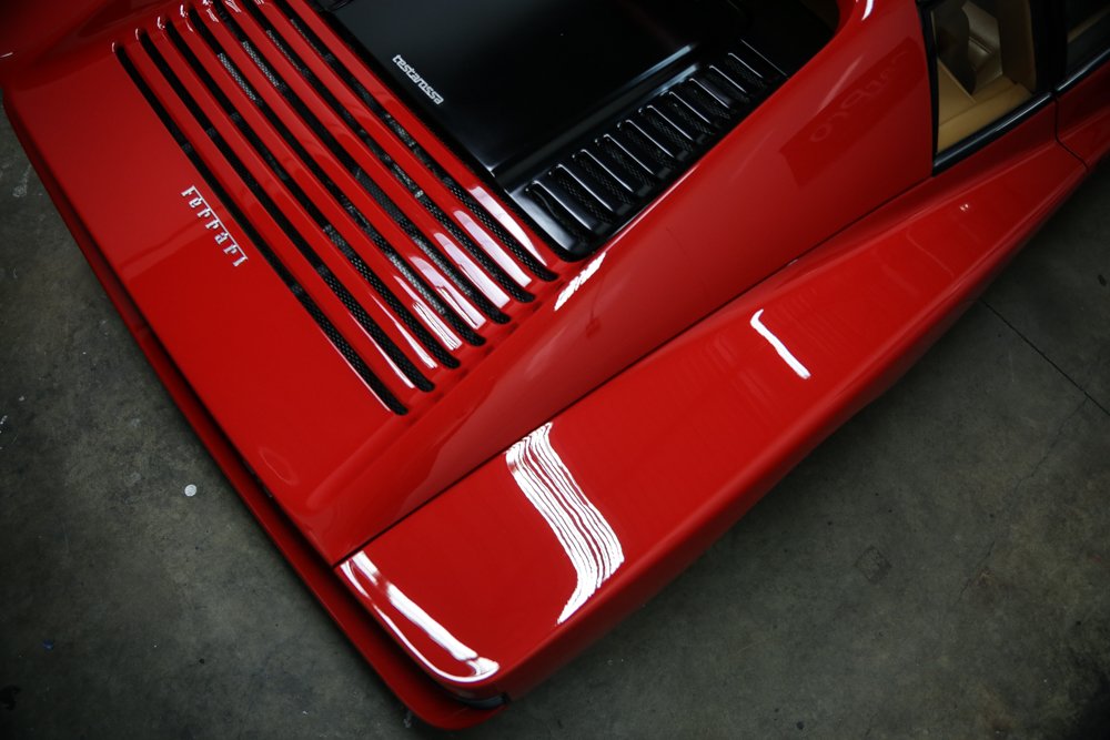 Ferrari 512TR Receives Multi-Step Vehicle Paint Correction Followed by CQuartz Finest