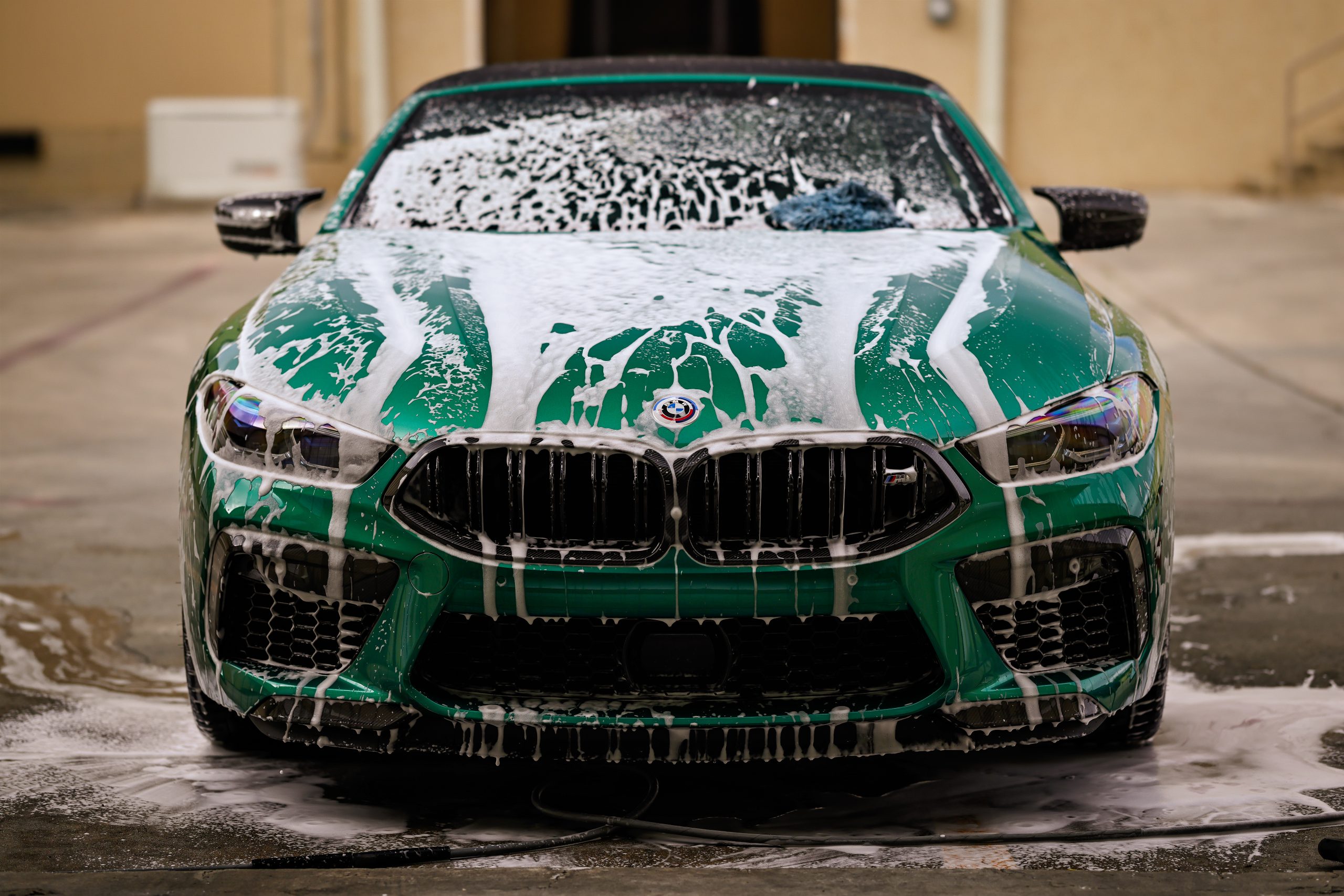 Paint Protected after Correction on an Isle of Man Green BMW M8 - Paint Protection and Coating in San Antonio, Texas-2