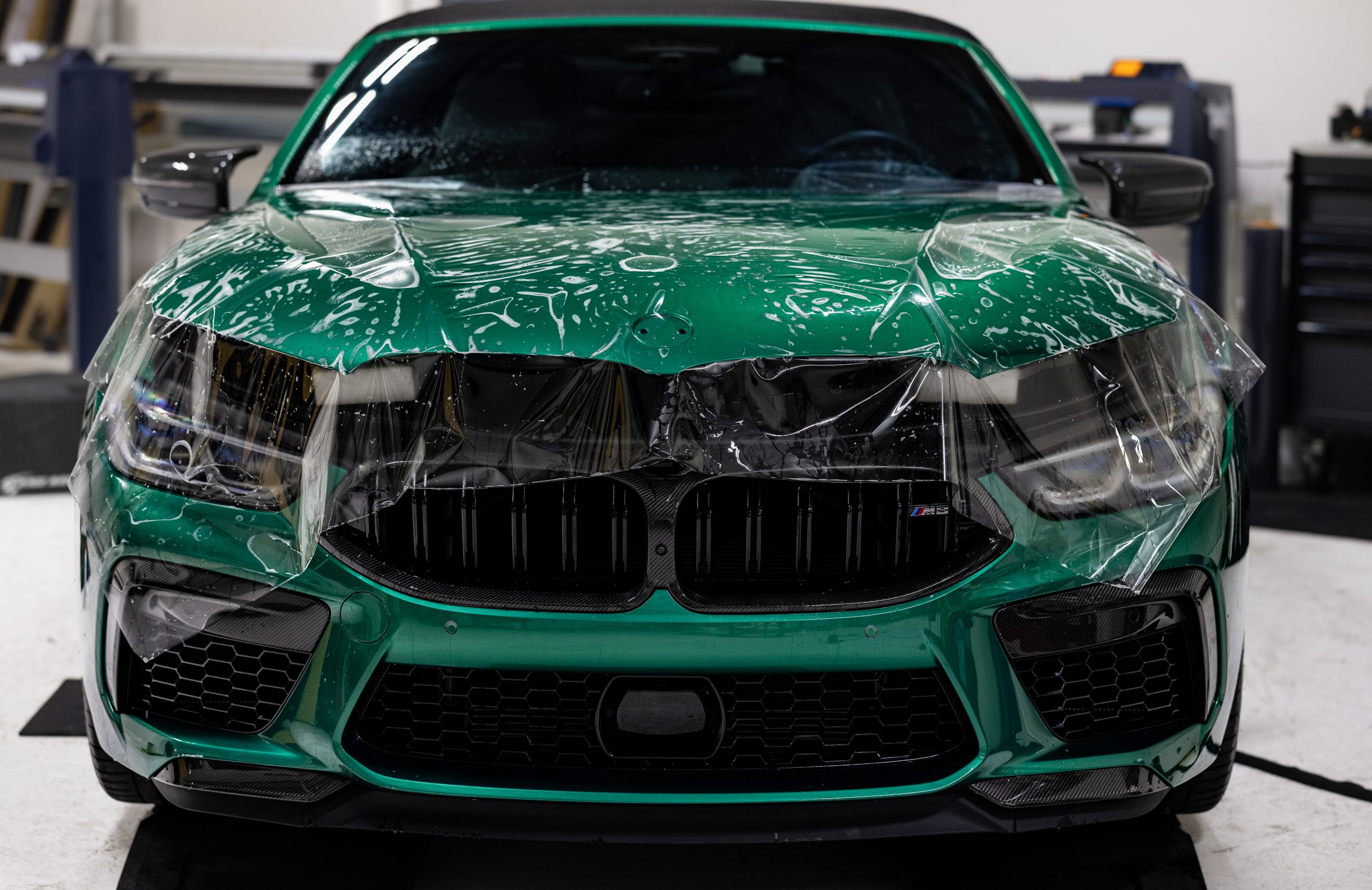Paint Protected after Correction on an Isle of Man Green BMW M8 - Paint Protection and Coating in San Antonio, Texas-4